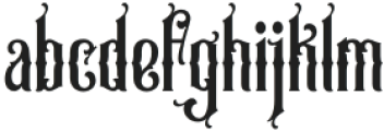 Dansburg-Regular otf (400) Font LOWERCASE