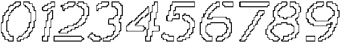 Darbots Rounded Pixel Outline otf (400) Font OTHER CHARS