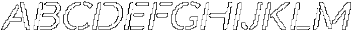 Darbots Rounded Pixel Outline otf (400) Font UPPERCASE