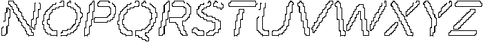 Darbots Rounded Pixel Outline otf (400) Font LOWERCASE