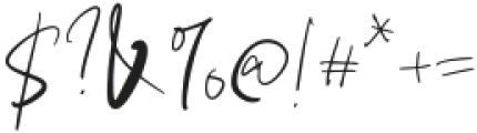 Daring Signature Regular otf (400) Font OTHER CHARS