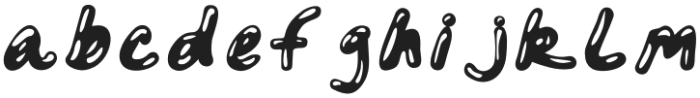 Dark Bubble Regular otf (400) Font LOWERCASE