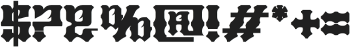 Dark Gewor Regular otf (400) Font OTHER CHARS