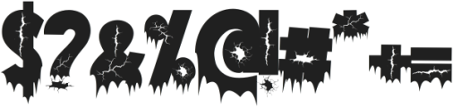 Dark Zombie ttf (400) Font OTHER CHARS
