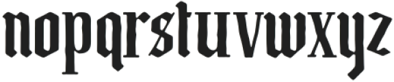 Dark brutal Regular otf (400) Font LOWERCASE