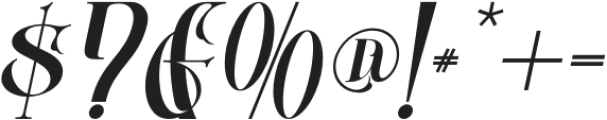 Darkbloom Italic otf (400) Font OTHER CHARS