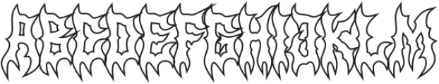 Darkfangs Outline otf (400) Font UPPERCASE