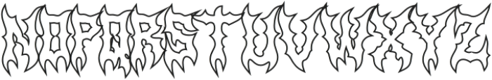 Darkfangs Outline otf (400) Font UPPERCASE