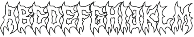 Darkfangs Outline otf (400) Font LOWERCASE