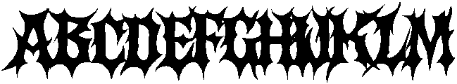 Darkness Regular otf (400) Font UPPERCASE