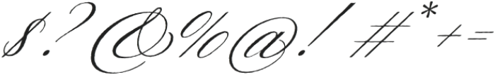 Darline Script Aged Slanted otf (400) Font OTHER CHARS