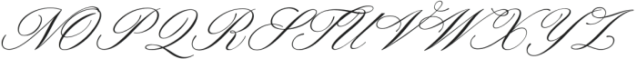 Darline Script Slanted otf (400) Font UPPERCASE