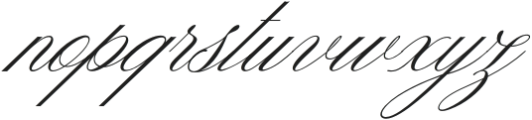 Darline Script Slanted otf (400) Font LOWERCASE
