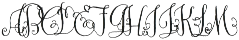 Darling Monograms Regular otf (400) Font UPPERCASE