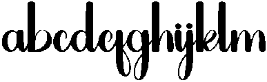 Darling Regular otf (400) Font LOWERCASE