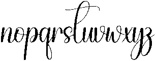 Darling Regular otf (400) Font LOWERCASE