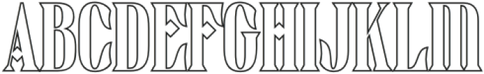 Darvine Outline otf (400) Font UPPERCASE