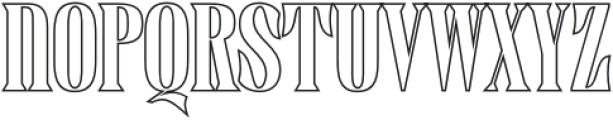 Darvine Outline otf (400) Font UPPERCASE