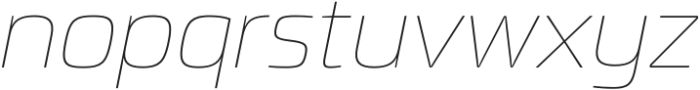 Dashford Thin Italic otf (100) Font LOWERCASE