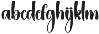 Daughter Regular otf (400) Font LOWERCASE