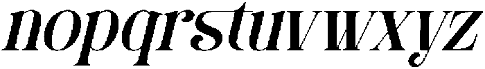 Davenor Italic otf (400) Font LOWERCASE