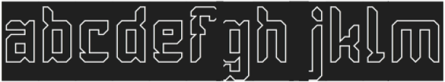 Dayak Shield-Hollow-Inverse otf (400) Font LOWERCASE