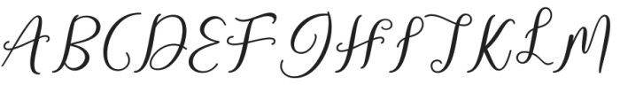 Dayatha Script Regular otf (400) Font UPPERCASE