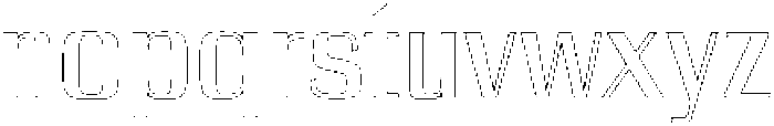Dayleen Outline otf (400) Font LOWERCASE