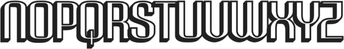 Dazney Extrude Left otf (400) Font UPPERCASE
