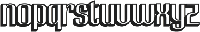 Dazney Extrude Left otf (400) Font LOWERCASE