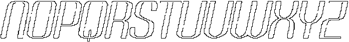 Dazney Pixel Outline otf (400) Font UPPERCASE