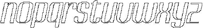 Dazney Pixel Outline otf (400) Font LOWERCASE
