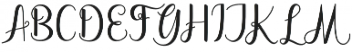 dahlia script Regular otf (400) Font UPPERCASE