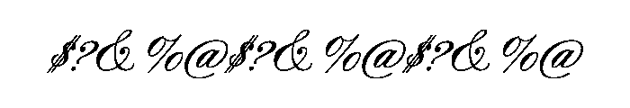 Davison Spencerian Font OTHER CHARS