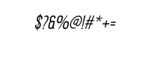 Davish-Normal Italic.ttf Font OTHER CHARS