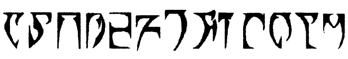 Daedric Runes Font UPPERCASE