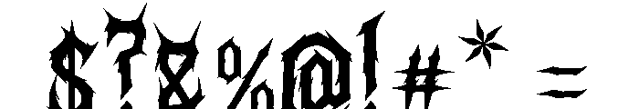 Daemon Sickness Font OTHER CHARS