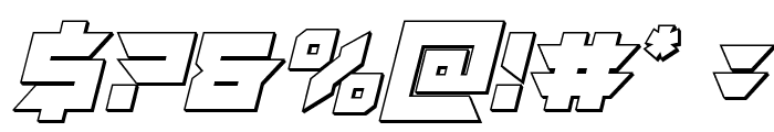 Dagger Dancer 3D Italic Font OTHER CHARS