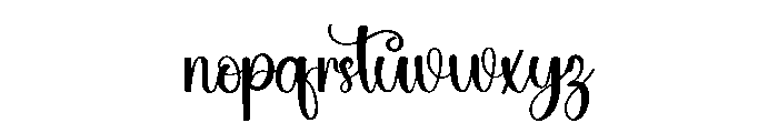 Daily Script Font LOWERCASE