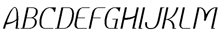 DaimorPersonalUse-ExtLtSlant Font UPPERCASE
