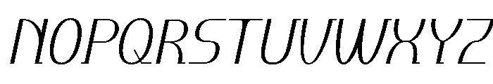 DaimorPersonalUse-ExtLtSlant Font UPPERCASE