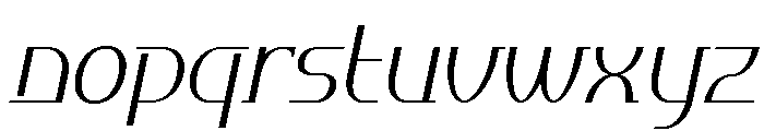 DaimorPersonalUse-ExtLtSlant Font LOWERCASE
