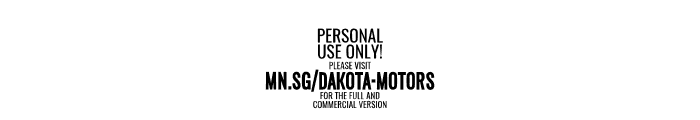 Dakota Motors PERSONAL USE Regular Font OTHER CHARS