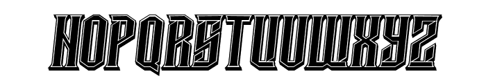 Damages 3D Filled Italic Font LOWERCASE