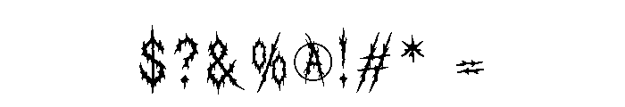 Damnation Regular Font OTHER CHARS