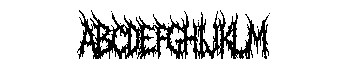Damnation Regular Font UPPERCASE
