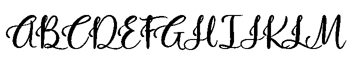 Dancing in Heaven Font UPPERCASE