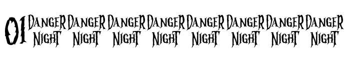 Danger Night - Personal Use Font OTHER CHARS