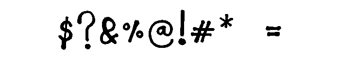 Danhand Regular Font OTHER CHARS