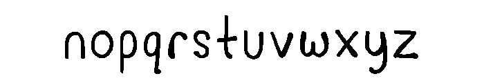 Danhand Regular Font LOWERCASE